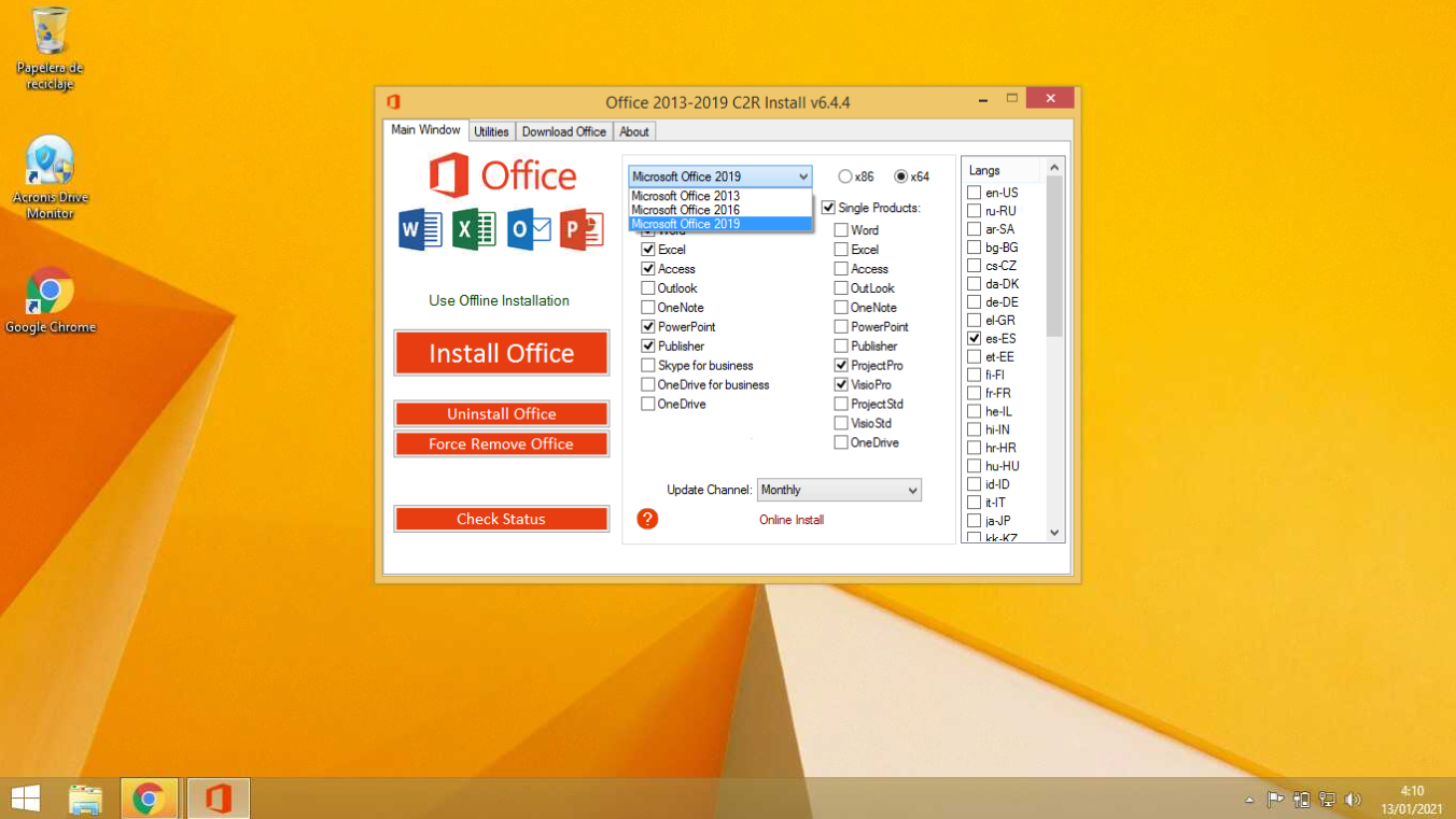 DESCARGAR OFFICE 2013 – 2016 – 2019 TODO EN UNO
