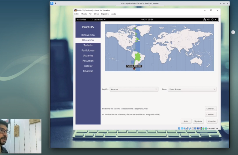 INSTALO PURE-OS UNA DISTRO BASADA EN DEBIAN Y PRUEBO VNC SERVER